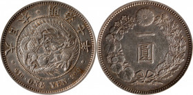 JAPAN. Yen, Year 7 (1874). Osaka Mint. Mutsuhito (Meiji). PCGS Genuine--Cleaning, AU Details.

KM-Y-A25.2; JNDA-01-10; JC-09-10-1. Variety with cloc...