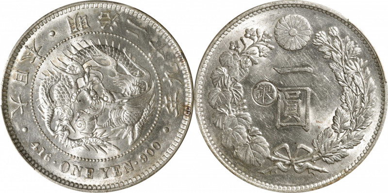 JAPAN. Yen, Year 29 (1896). Osaka Mint. Mutsuhito (Meiji). PCGS MS-62.

KM-Y-2...