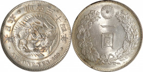 JAPAN. Yen, Year 34 (1901). Osaka Mint. Mutsuhito (Meiji). PCGS MS-64.

KM-Y-A25.3; JNDA-01-10A; JC-09-10-2. Radiant and fully resplendent, this enc...
