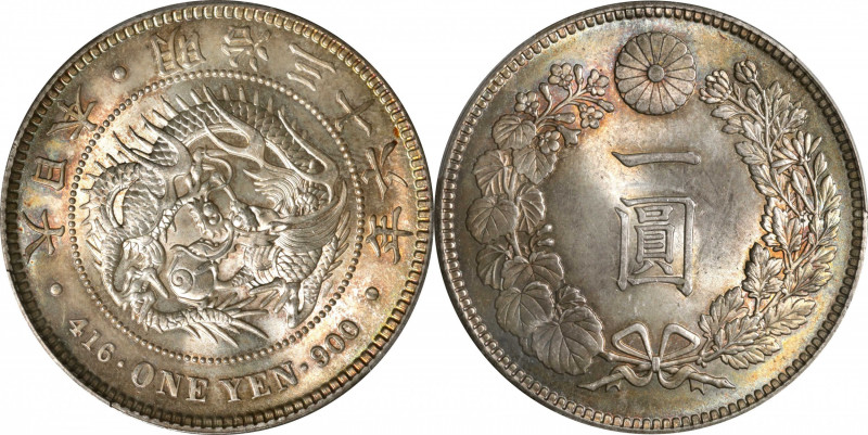 JAPAN. Yen, Year 36 (1903). Osaka Mint. Mutsuhito (Meiji). PCGS MS-64+.

KM-Y-...