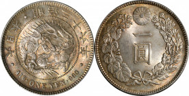 JAPAN. Yen, Year 36 (1903). Osaka Mint. Mutsuhito (Meiji). PCGS MS-64.

KM-Y-A25.3; JNDA-01-10A; JC-09-10-2. Exceptionally well struck and beaming w...