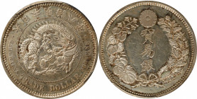 JAPAN. Trade Dollar, Year 8 (1875). Osaka Mint. Mutsuhito (Meiji). PCGS Genuine--Cleaned, AU Details.

KM-Y-14; JNDA-01-12. Though cleaned, this imp...