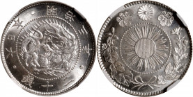 JAPAN. 20 Sen, Year 3 (1870). Osaka Mint. Mutsuhito (Meiji). NGC MS-67.

KM-Y-3; JNDA-01-20; JC-09-20. Shallow scales variety. Undoubtedly one of th...