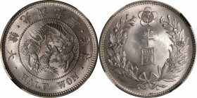 KOREA. 1/2 Won, Year 9 (1905). Kojong (as Emperor). NGC MS-65.

KM-1129. This shimmering Gem minor presents an alluring matte nature to the surfaces...
