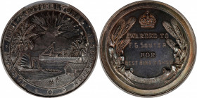 MALAYA. Malayan Agri-Horticultural Association Silver Award Medal, 1924. PCGS MS-63.

Diameter: 51mm. By J. A. Restall in Birmingham. Engraved and a...