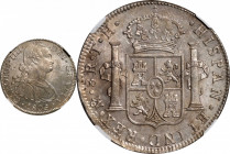 MEXICO. 8 Reales, 1805/4-Mo TH. Mexico City Mint. Charles IV. NGC MS-62.

KM-109. Presenting a rather clear overdate, this lightly toned crown featu...