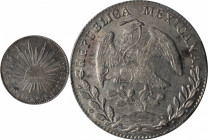 MEXICO. 8 Reales, 1862/1-Do CP. Durango Mint. PCGS MS-63.

KM-377.4; DP-Do42. Overdate variety. Displaying an inviting and warm luster, this charmin...