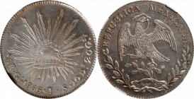 MEXICO. 8 Reales, 1886-Ga JS. Guadalajara Mint. NGC MS-64.

KM-377.6; DP-Ga72. Verging upon prooflike status, this radiant example exudes and exempl...