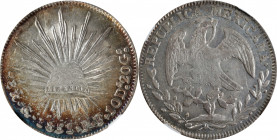 MEXICO. 8 Reales, 1851-Go PF. Guanajuato Mint. NGC MS-63.

KM-377.8; DP-Go35. This stunning, wholly choice example provides some rich rainbow toning...