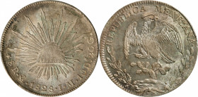 MEXICO. 8 Reales, 1828-Mo JM. Mexico City Mint. PCGS MS-63.

KM-377.10; DP-Mo07. A RARITY in this condition, this example is the finest certified by...