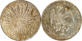 MEXICO. 8 Reales, 1894-Mo AM. Mexico City Mint. PCGS MS-64.

KM-377.10; DP-Mo80. Exhibiting an almost chrome-like appearance, this glistening near-G...