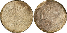 MEXICO. 8 Reales, 1895-Mo AM. Mexico City Mint. PCGS MS-64.

KM-377.10; DP-Mo81. Seemingly on the verge of prooflike status, this glistening crown p...