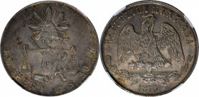 MEXICO. Peso, 1873-Go S. Guanajuato Mint. NGC MS-62.

KM-408.4. This handsome Peso is bespeckled with gobs of golden toning that act as bright spots...