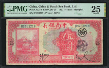 (t) CHINA--REPUBLIC. China & South Sea Bank Ltd.. 5 Yuan, 1927. P-A127b. PMG Very Fine 25.

PMG comments "Repaired."

Estimate: USD 200-300