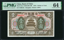 CHINA--REPUBLIC. Bank of China. 1 Dollar or Yuan, 1918. P-51m. PMG Choice Uncirculated 64.

Estimate: USD 200-300