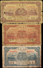 CHINA--REPUBLIC. Lot of (3). Bank of Communications. 10 & 20 Cents, 1927. P-141b & 143e. Good.

Damage/issues are noticed. Personal inspection of th...