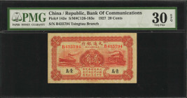(t) CHINA--REPUBLIC. Bank of Communications. 20 Cents, 1927. P-143e. PMG Very Fine 30 EPQ.

Estimate: USD 200-400