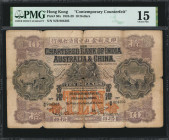(t) HONG KONG. Chartered Bank of India, Australia & China. 10 Dollars, 1924-29. P-50x. Contemporary Counterfeit. PMG Choice Fine 15.

PMG comments "...