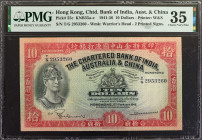 HONG KONG. The Chartered Bank of India, Australia & China. 10 Dollars, 1941-56. P-55c. PMG Choice Very Fine 35.

Dated February 12th, 1948. 2 printe...