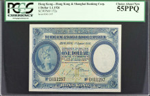 (t) HONG KONG. The Hong Kong & Shanghai Banking Corporation. 1 Dollar, 1926. P-172a. PCGS Currency Choice About New 55 PPQ.

Dated 1.1.1926. Found w...