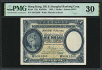 HONG KONG. The Hong Kong & Shanghai Banking Corporation. 1 Dollar, 1935. P-172c. PMG Very Fine 30.

Estimate: USD 100-200