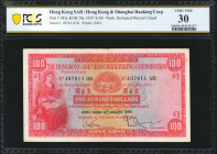 (t) HONG KONG. The Hong Kong & Shanghai Banking Corporation. 100 Dollars, 1959. P-183a. PCGS Banknote Very Fine 30.

PCGS Banknote comments "Ink Mar...