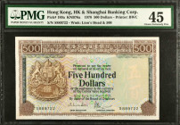 (t) HONG KONG. The Hong Kong & Shanghai Banking Corporation. 500 Dollars, 1978. P-189a. PMG Choice Extremely Fine 45.

Estimate: USD 200-400