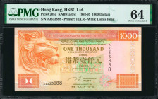 (t) HONG KONG. The Hong Kong & Shanghai Banking Corporation Limited. 1000 Dollars, 1993-95. P-205a. PMG Choice Uncirculated 64.

Estimate: USD 200-4...