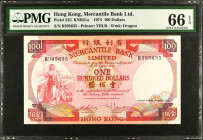 (t) HONG KONG. Mercantile Bank Limited. 100 Dollars, 1974. P-245. PMG Gem Uncirculated 66 EPQ.

Estimate: USD 200-400