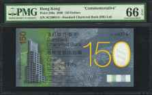 (t) HONG KONG. Standard Chartered Bank. 150 Dollars, 2009. P-296a. Commemorative. PMG Gem Uncirculated 66 EPQ.

Estimate: USD 90-150