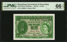 (t) HONG KONG. Government of Hong Kong. 1 Dollar, 1952-55. P-324Aa. PMG Gem Uncirculated 66 EPQ.

Estimate: USD 100-200