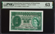 (t) HONG KONG. Government of Hong Kong. 1 Dollar, 1952-55. P-324Aa. Choice Uncirculated 63.

Estimate: USD 100-200