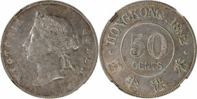 HONG KONG. 50 Cents, 1892. London Mint. Victoria. NGC AU Details--Cleaned.

KM-9.1; Prid-9; Mars-C34.

Estimate: USD 400-600