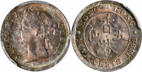 (t) HONG KONG. 5 Cents, 1898. London Mint. Victoria. PCGS MS-66.

KM-5; Prid-146; Mars-C8.

Estimate: USD 300-600