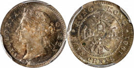 (t) HONG KONG. 5 Cents, 1901. London Mint. Victoria. PCGS MS-66.

KM-5; Prid-150; Mars-C8. 

Estimate: USD 300-500