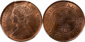 (t) HONG KONG. Cent, 1900-H. Heaton Mint. Victoria. PCGS MS-64 Red Brown.

KM-4.3; Prid-176; Mars-C3. 

Estimate: USD 300-450