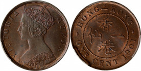 HONG KONG. Cent, 1901-H. Heaton Mint. Victoria. PCGS MS-64+ Brown.

KM-4.3; Prid-178; Mars-C3.

Estimate: USD 150-300