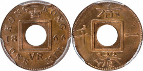 HONG KONG. Mil, 1866. Heaton Mint. Victoria. PCGS MS-65 Red Brown.

KM-3; Prid-197; Mars-C2.

Estimate: USD 200-400