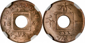 HONG KONG. Mil, 1866. Heaton Mint. Victoria. NGC MS-65 Red Brown.

KM-3; Prid-197; Mars-C2.

Estimate: USD 300-400