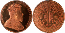 (t) HONG KONG. Copper Fantasy Dollar, Dated 1901. London Mint. Edward VII. PCGS PROOF-67 Red Deep Cameo.

KMX-3b. INA Retro Issue, struck post-2000....