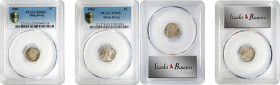 (t) HONG KONG. Duo of 5 Cents (2 Pieces), 1901-04. London Mint. Both are PCGS Certified.

1) 1901. Victoria. PCGS MS-63. KM-5; Prid-150. 2) 1904. Ed...