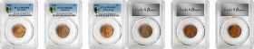 (t) HONG KONG. Trio of Cents (3 Pieces), 1933-34. London Mint. George V. All are PCGS Certified.

1) 1933. PCGS MS-65 Red Brown. KM-17; Prid-190. 2)...