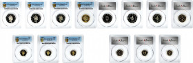 (t) HONG KONG. Proof Set (7 Pieces), 1988. Elizabeth II. All PCGS Certified.

KM-PS5. Denominations 5 Cents to 5 Dollars, with grades ranging from P...