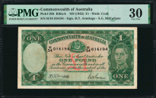 AUSTRALIA. Commonwealth of Australia. 1 Pound, ND (1942). P-26b. PMG Very Fine 30.

Estimate: USD 50-100