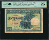 BELGIAN CONGO. Banque du Congo Belge. 100 Francs, 1949-51. P-17d. PMG Very Fine 25.

PMG comments "Staple Holes."

Estimate: USD 100-200