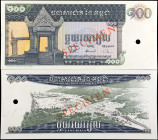 CAMBODIA. Lot of (2). Banque Nationale du Cambodge. 100 Riels, ND (1963-72). P-12bs. Front & Back Specimens. Uncirculated.

Estimate: USD 150-250
