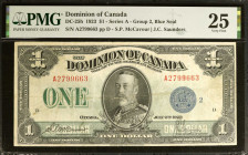 CANADA. Dominion of Canada. 1 Dollar, 1923. DC-25h. PMG Very Fine 25.

Estimate: USD 40-60