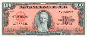 CUBA. Banco Nacional De Cuba. 100 Pesos, 1959. P-93. Uncirculated.

Estimate: USD 50-100
