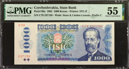 CZECHOSLOVAKIA. State Bank. 1000 Korun, 1985. P-98a. PMG About Uncirculated 55.

Estimate: USD 60-80