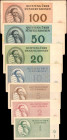 CZECHOSLOVAKIA. Lot of (7). Theresienstadt Ghetto. 1, 2, 5, 10, 20, 50 & 100 Kronen, 1943. P-Various. Fine to Very Fine.

A grouping of seven notes ...
